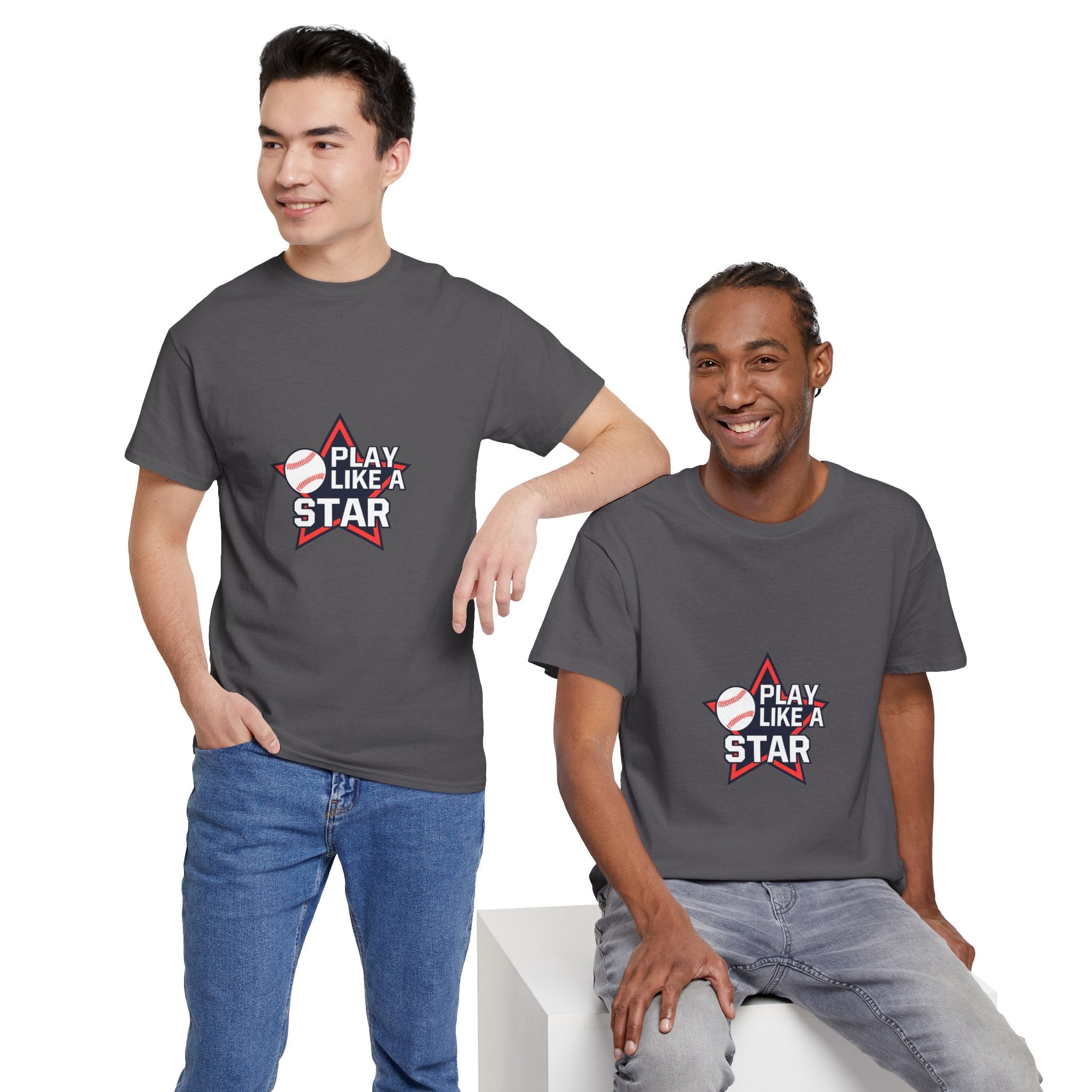 Play Like a Star Baseball Tee — Kids & Youth Sports Shirt