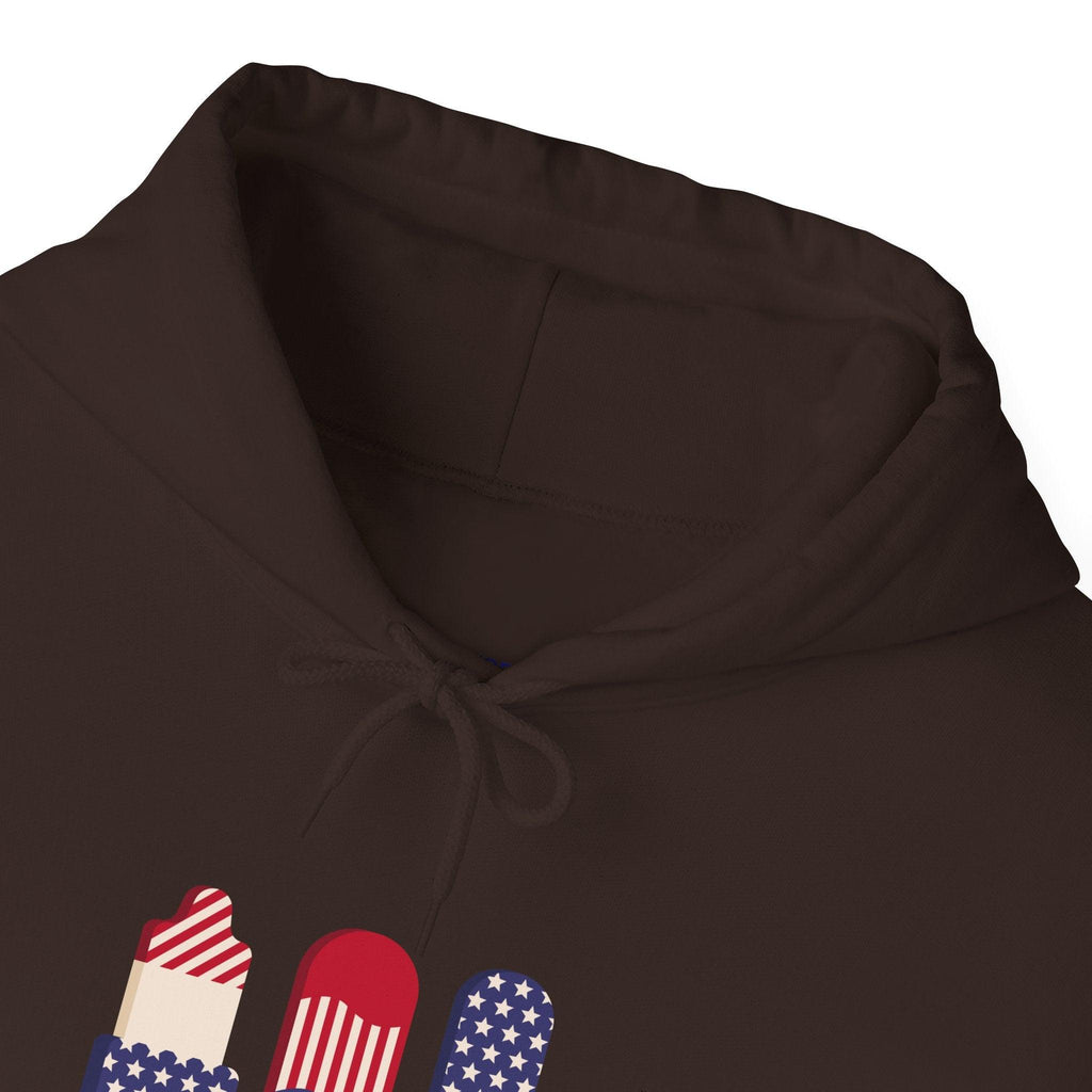American Patriot Graphic Hoodie — Patriotic Fourth of July Sweatshirt.