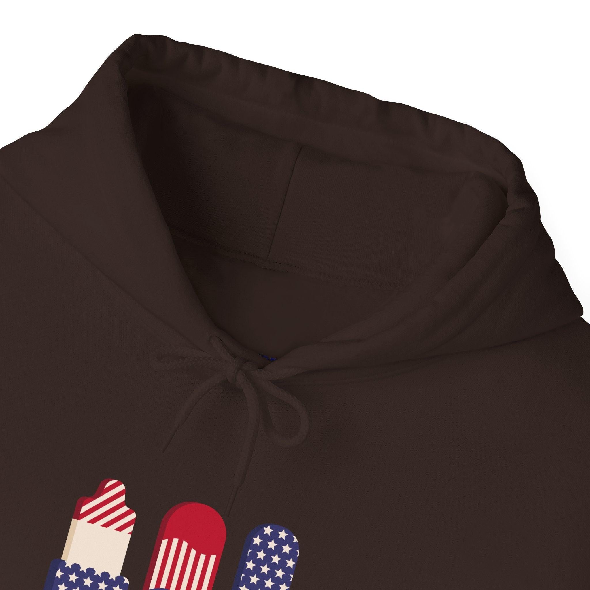 American Patriot Graphic Hoodie — Patriotic Fourth of July Sweatshirt.
