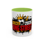 Soccer King Street 2026 Accent Coffee Mug — Crowned Soccer Ball Design (11/15oz)