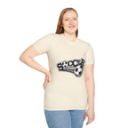 Soccer Graphic T‑Shirt — Retro Black & White Soccer Logo Tee