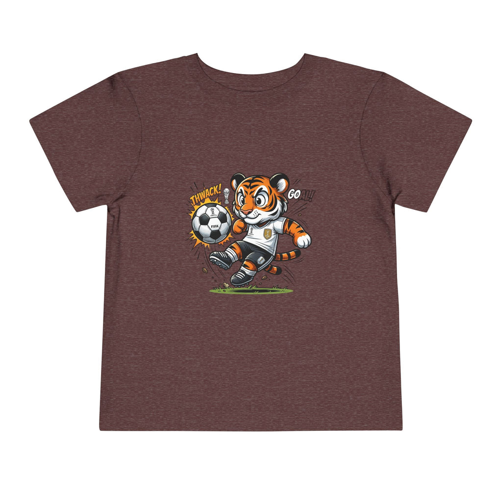 Toddler Soccer Tiger Tee — Cute Kicking Tiger Football Shirt for Kids