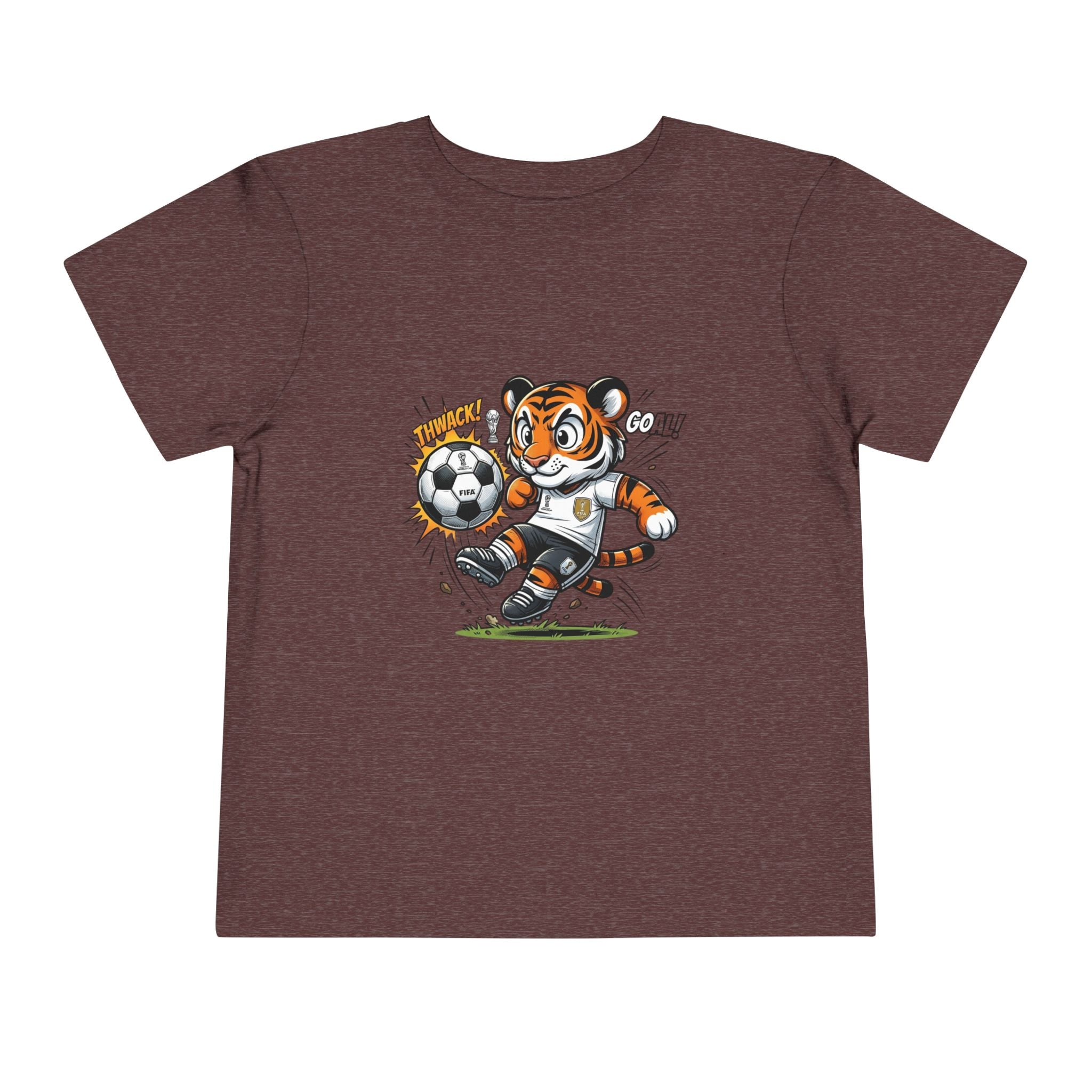 Toddler Soccer Tiger Tee — Cute Kicking Tiger Football Shirt for Kids