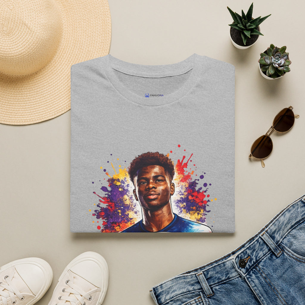 England Lagend Portrait T-Shirt — Color Splash Football Fan Tee