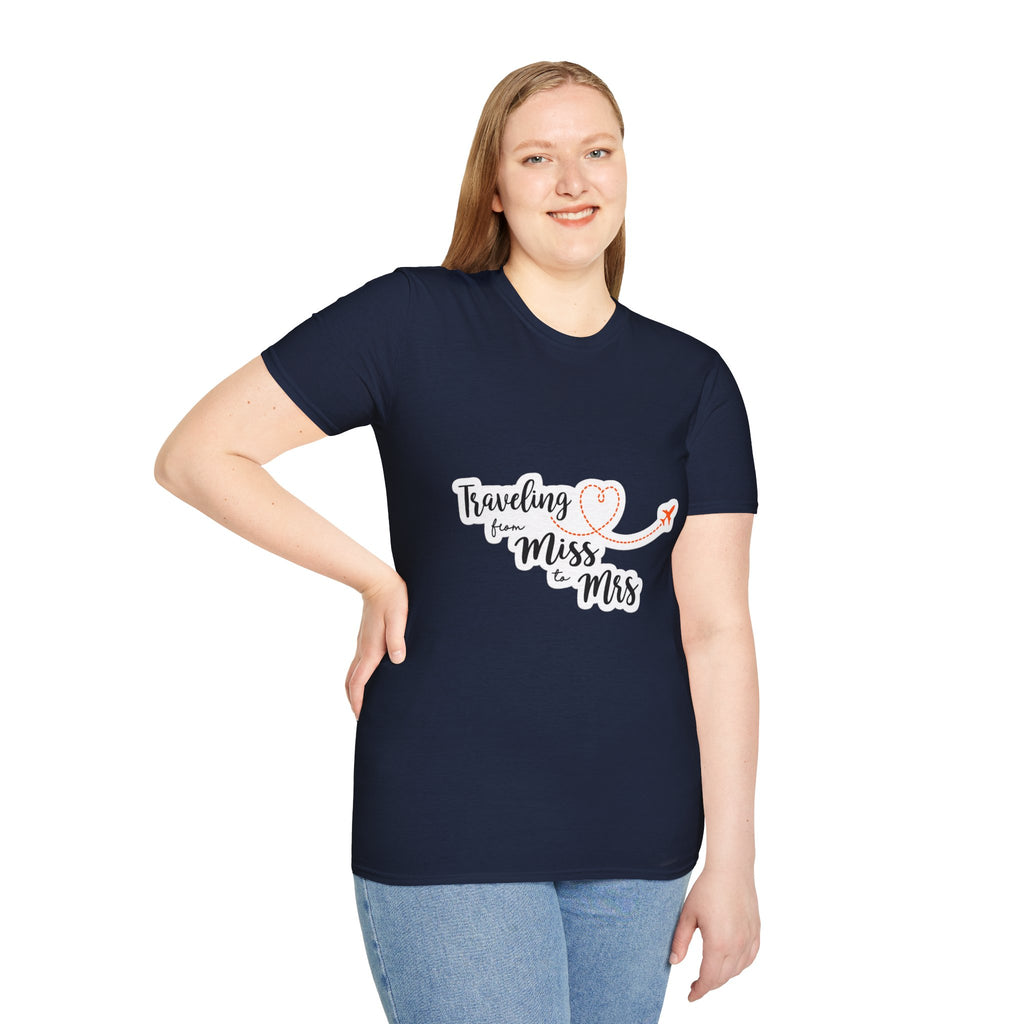 T-Shirt — "Traveling from Miss to Mrs" Bridal Bachelorette Vacation Tee
