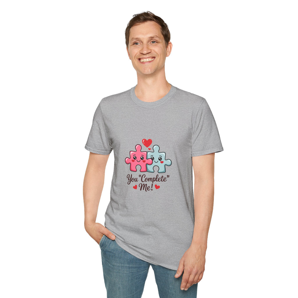 Puzzle Piece Couple T-Shirt — "You Complete Me" Cute Romantic Tee