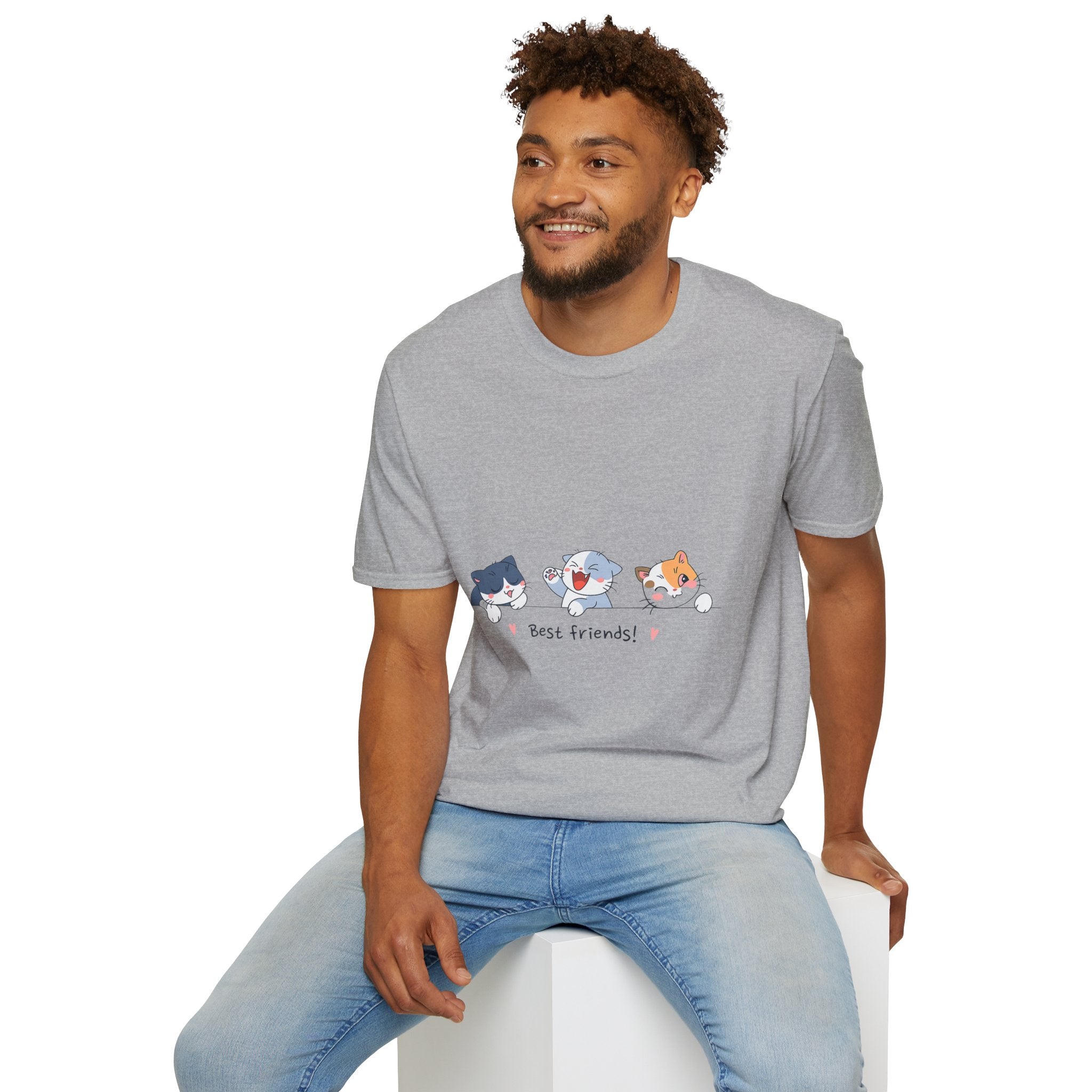 Cute 'Best Friends' Trio Cat T-Shirt