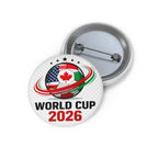 Soccer 2026 Soccer Button Pin — USA Canada Mexico Fan Badge