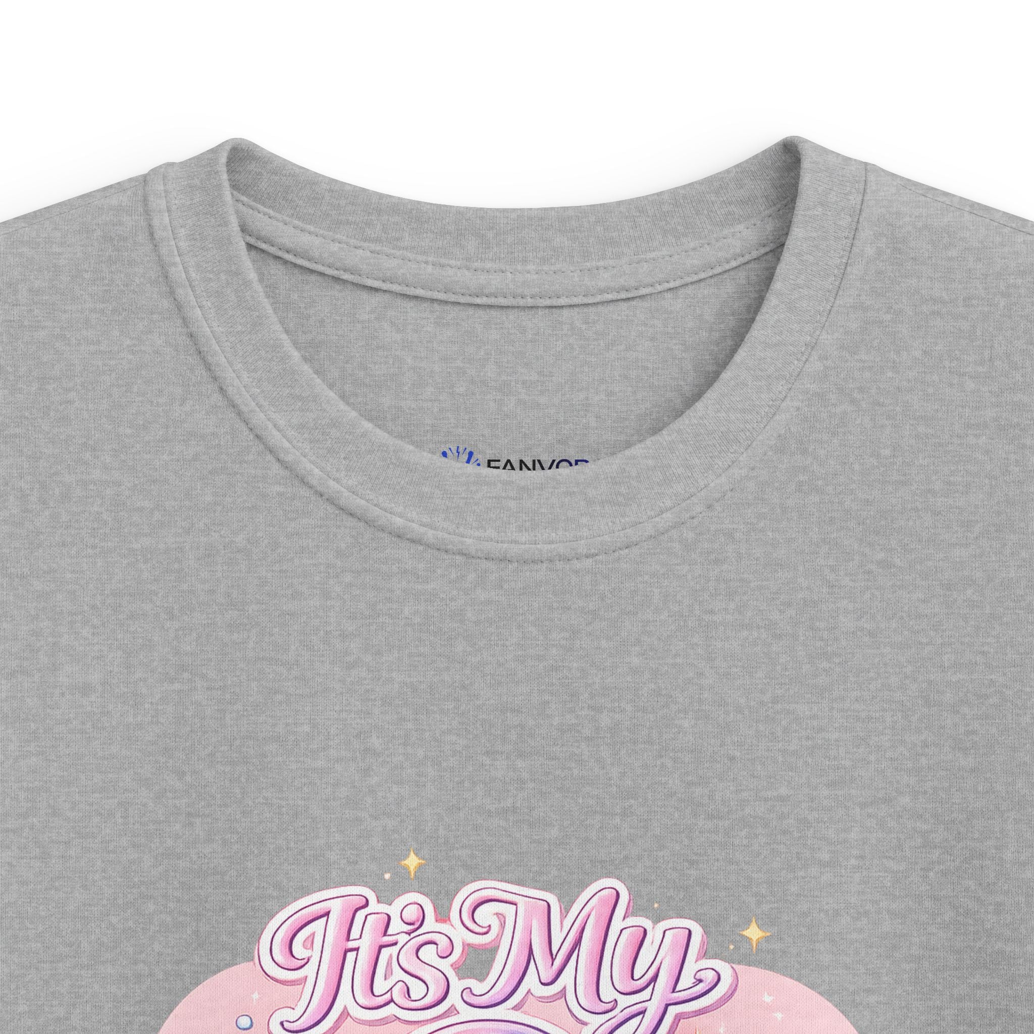Kids 9th Birthday T‑Shirt - 'It's My 9th Birthday' Pink Heart Graphic Tee