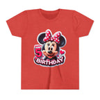 Minnie Mouse Happy 5th Birthday Youth Tee