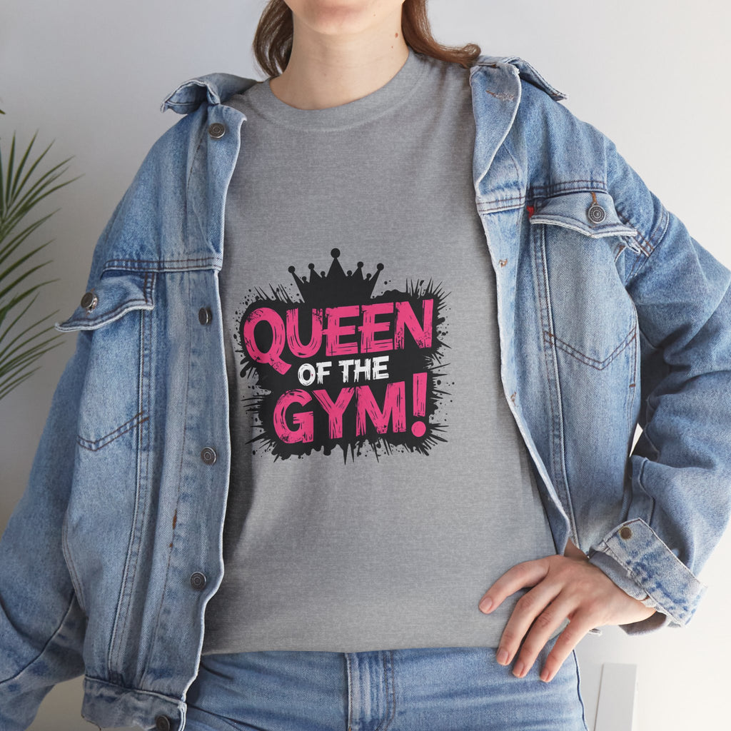 Queen of the Gym T-Shirt — Pink Crown Fitness Tee