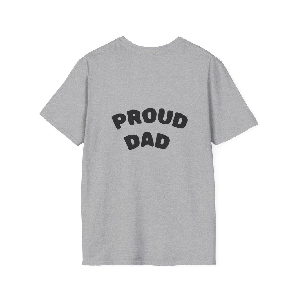 Graduation Day T-Shirt — "Proud DAD" Back Graphic.