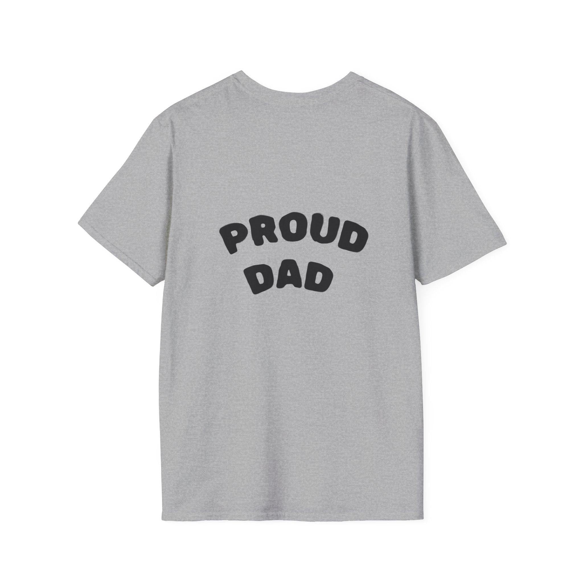 Graduation Day T-Shirt — "Proud DAD" Back Graphic.