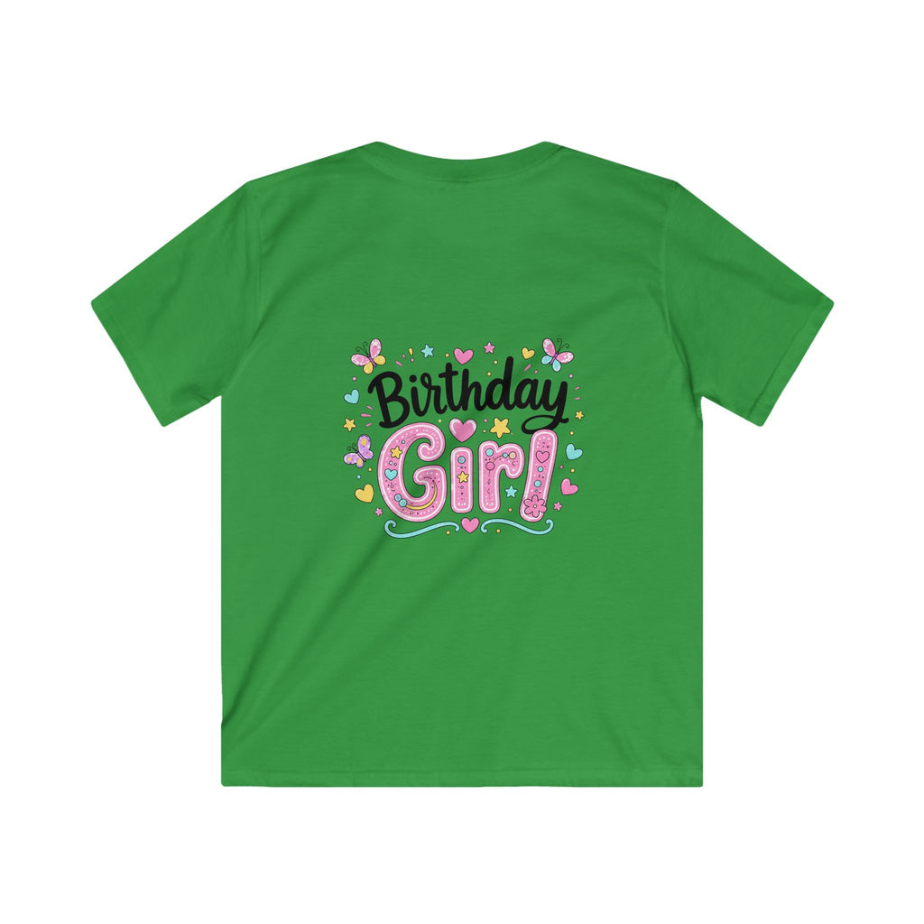 Kids Tee — ‘I Was 6 Now I’m 7’ Birthday Girl Cute Floral Design