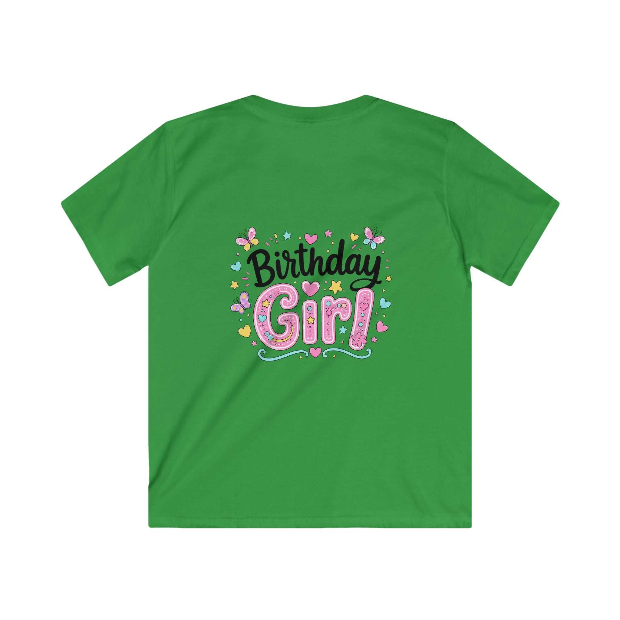Kids Tee — ‘I Was 6 Now I’m 7’ Birthday Girl Cute Floral Design