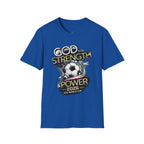 God Is My Strength Soccer T-Shirt — Christian Faith & Football Power 2026