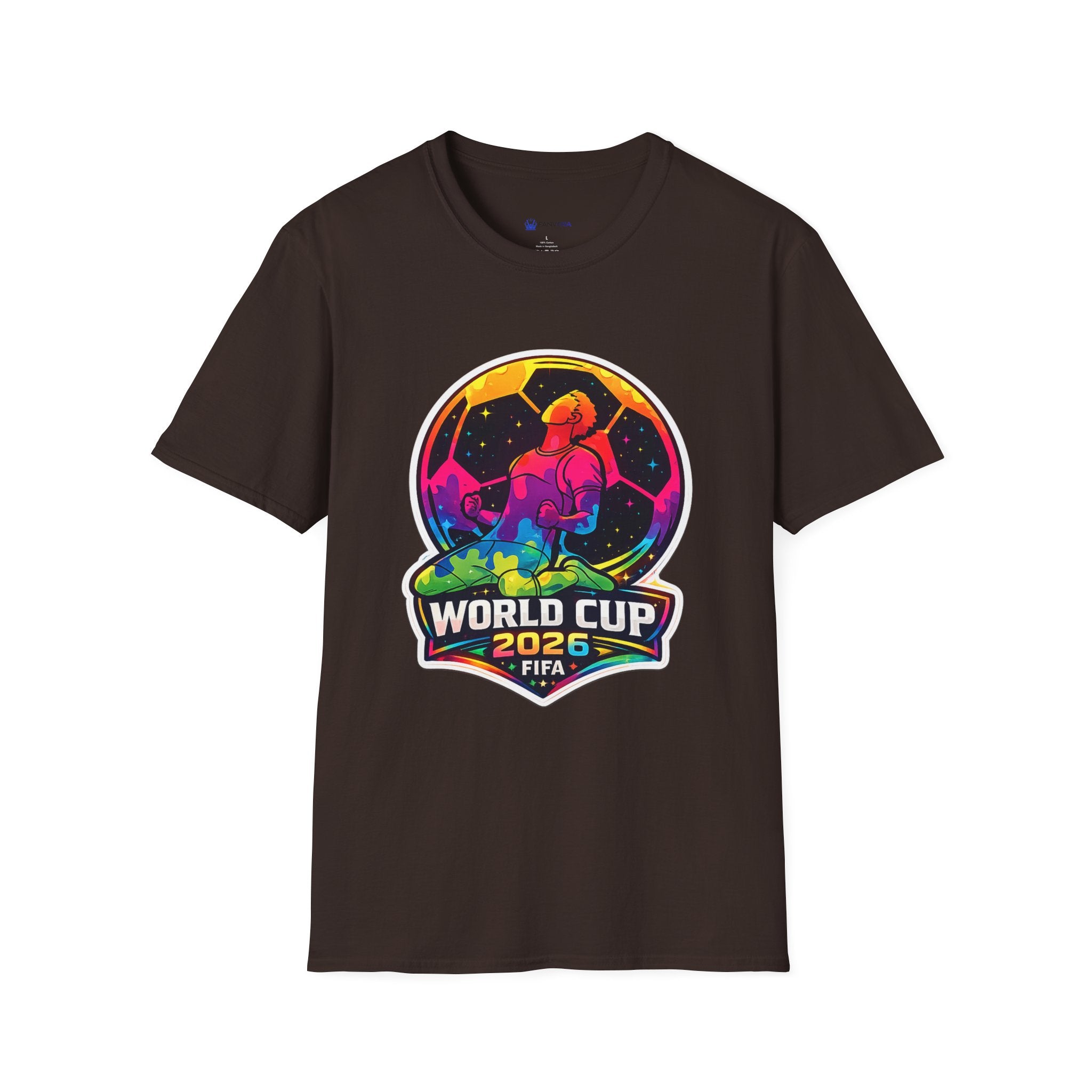 Soccer T‑Shirt — Colorful Retro Player Graphic