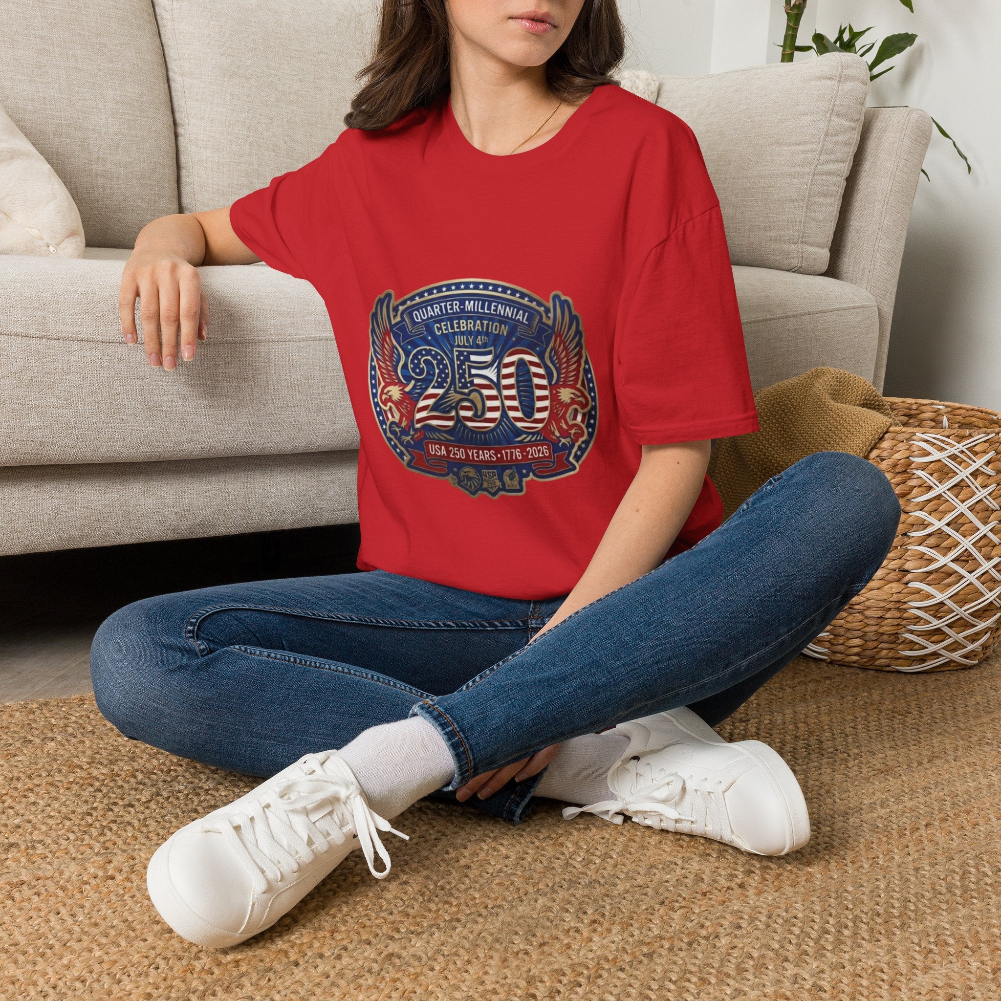 250th Anniversary - 4th of July Patriot Graphic T-Shirt — Patriotic '250' Celebration Design