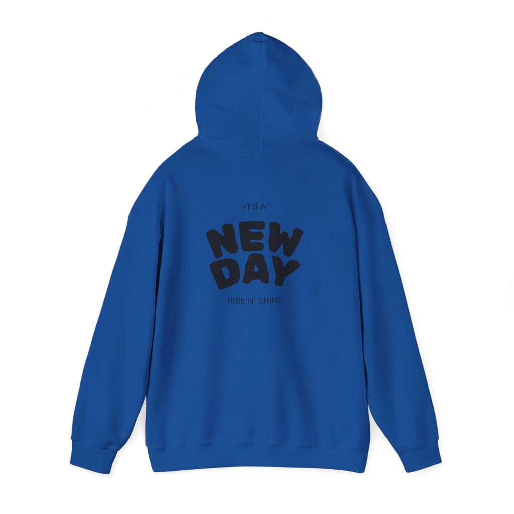 New Day Hoodie — "I'm Happy" Minimal Positive Graphic Sweatshirt.