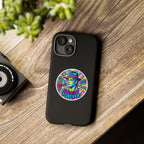 Matte Black iPhone Tough Cases 12 to 17 Pro Max  — "King of Pop Forever" Retro Pop Art Phone Case