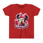 Minnie Mouse Happy 5th Birthday Youth Tee