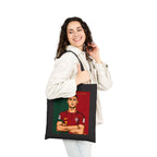 Soccer Star Portrait Tote Bag — Vintage Red & Green Portugal  legend  Illustration.