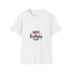Birthday Cake T-Shirt — "Happy Birthday to You" Cute Candle Design