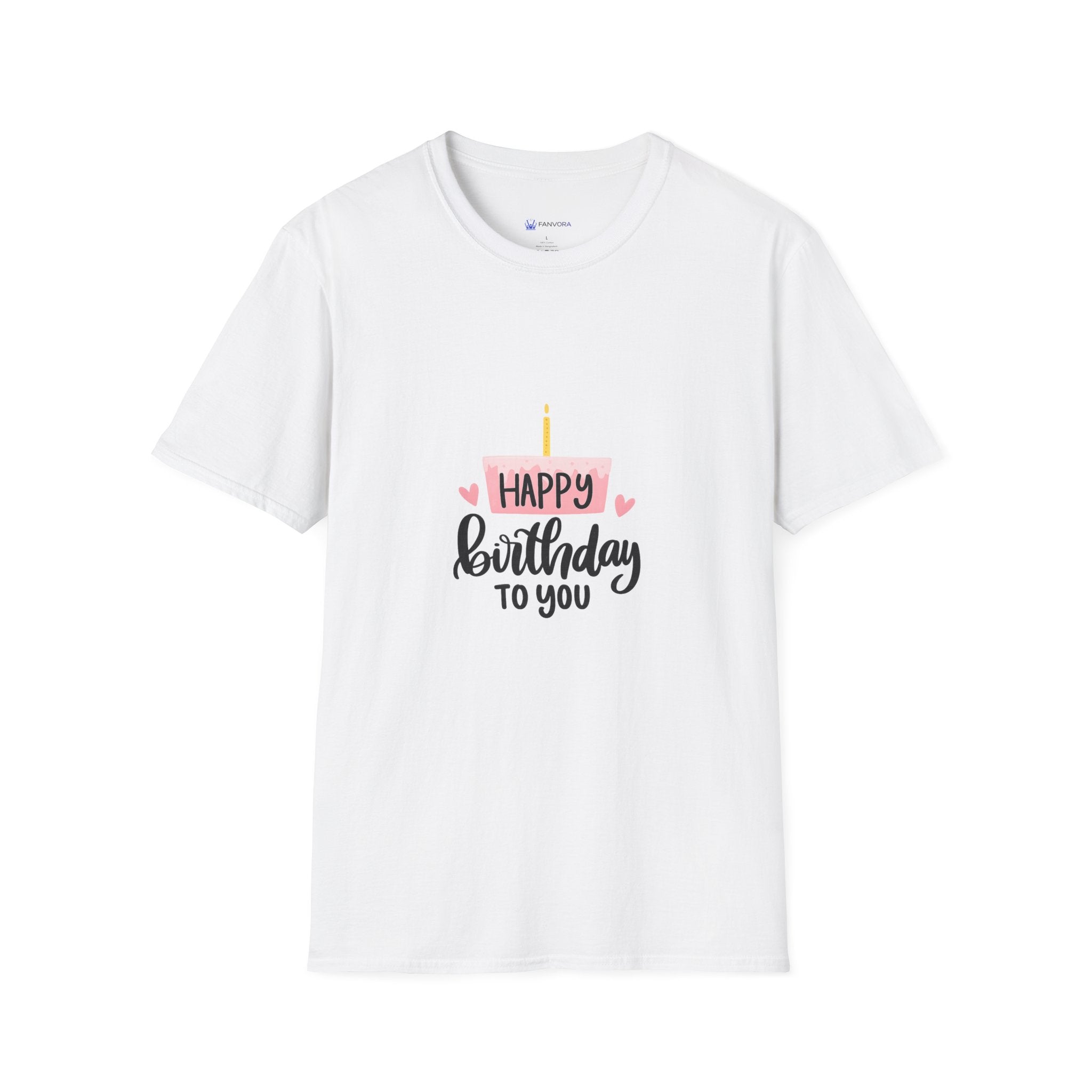 Birthday Cake T-Shirt — "Happy Birthday to You" Cute Candle Design