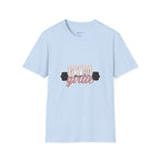 Gym Girlie T-Shirt — Women’s Fitness Tee with Barbell Graphic