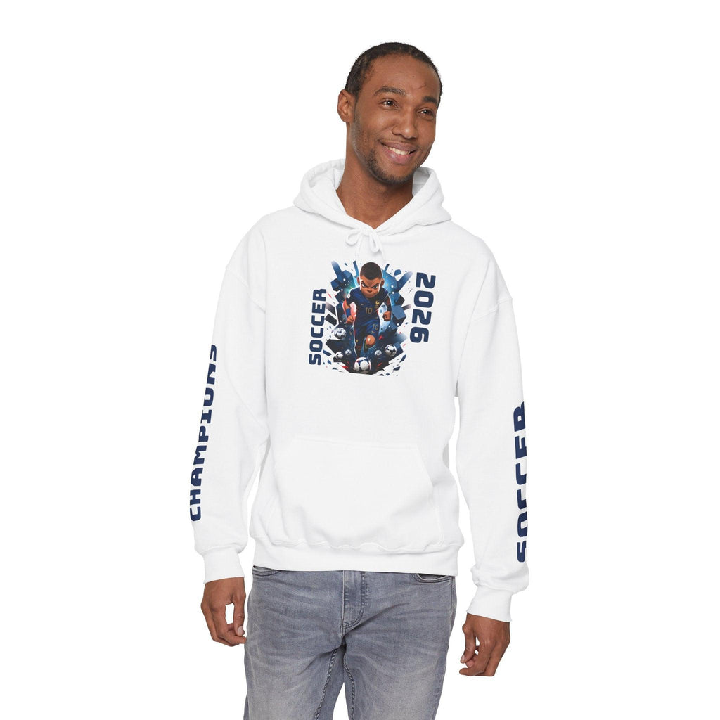 World Cup 2026 Soccer Hoodie — Champions Sleeve Design.