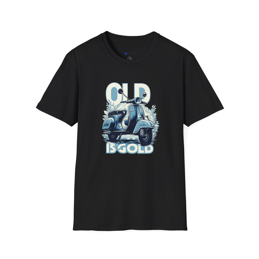 Vintage Scooter T‑Shirt — "Old Is Gold" Retro Vespa Tee