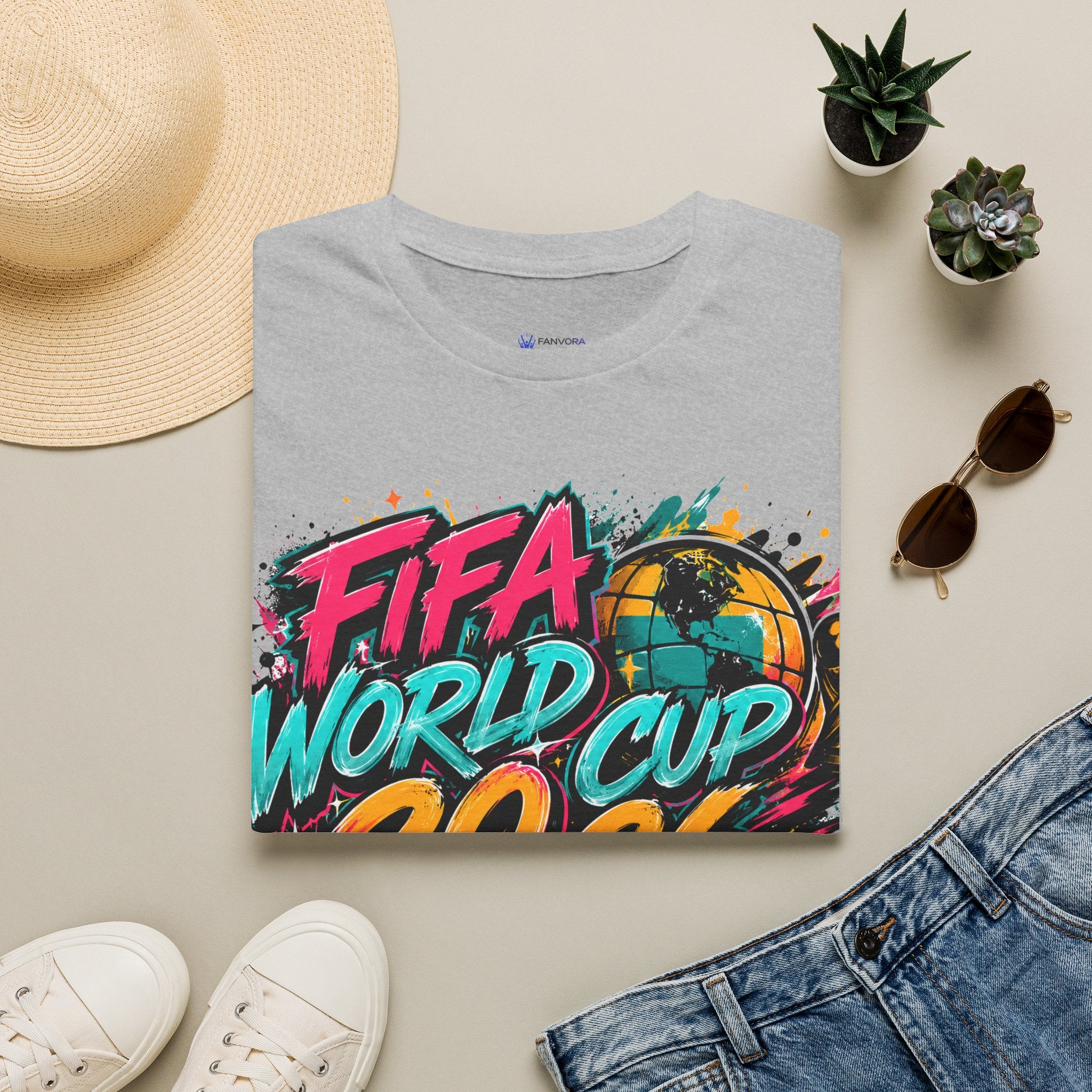 Soccer 2026 T-Shirt —  Bright color splash Graphic Tee.