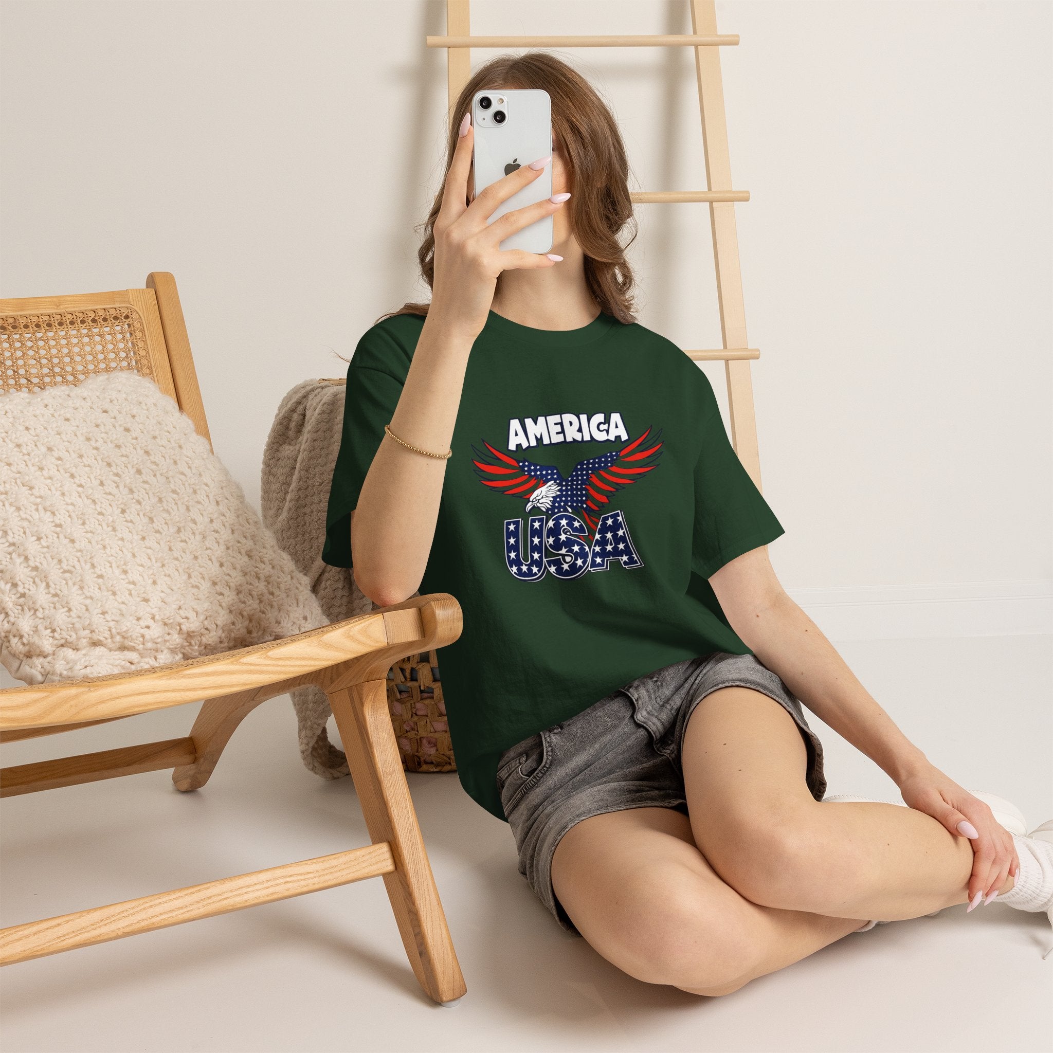 USA Eagle T-Shirt – America Patriotic Graphic Tee for 4th of July