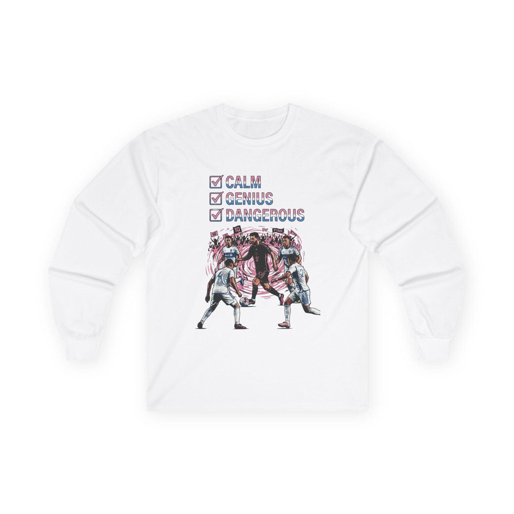 Long Sleeve Football Shirt – World Cup 2026 Fan Tee "Calm Dangerous Genius".