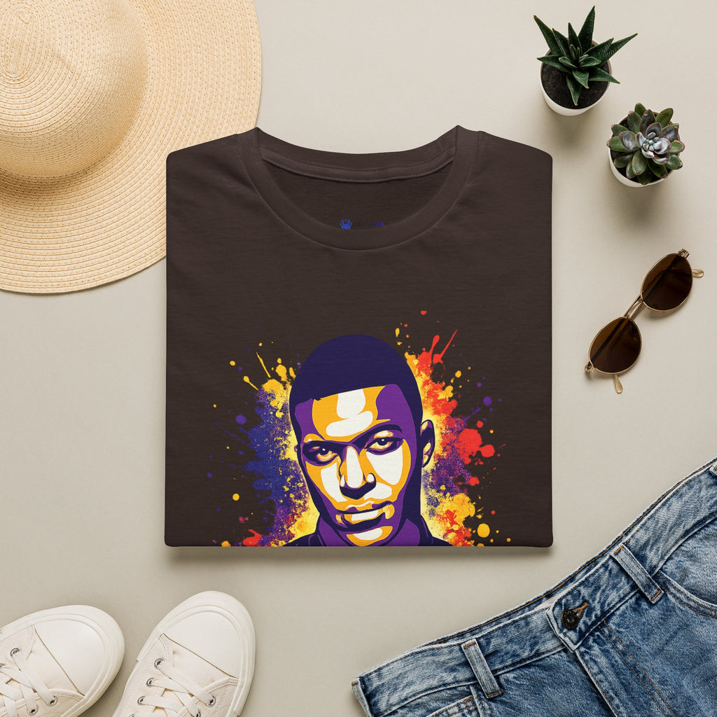 France legend Graphic T-Shirt — Vibrant Splash Portrait Soccer Fan Tee