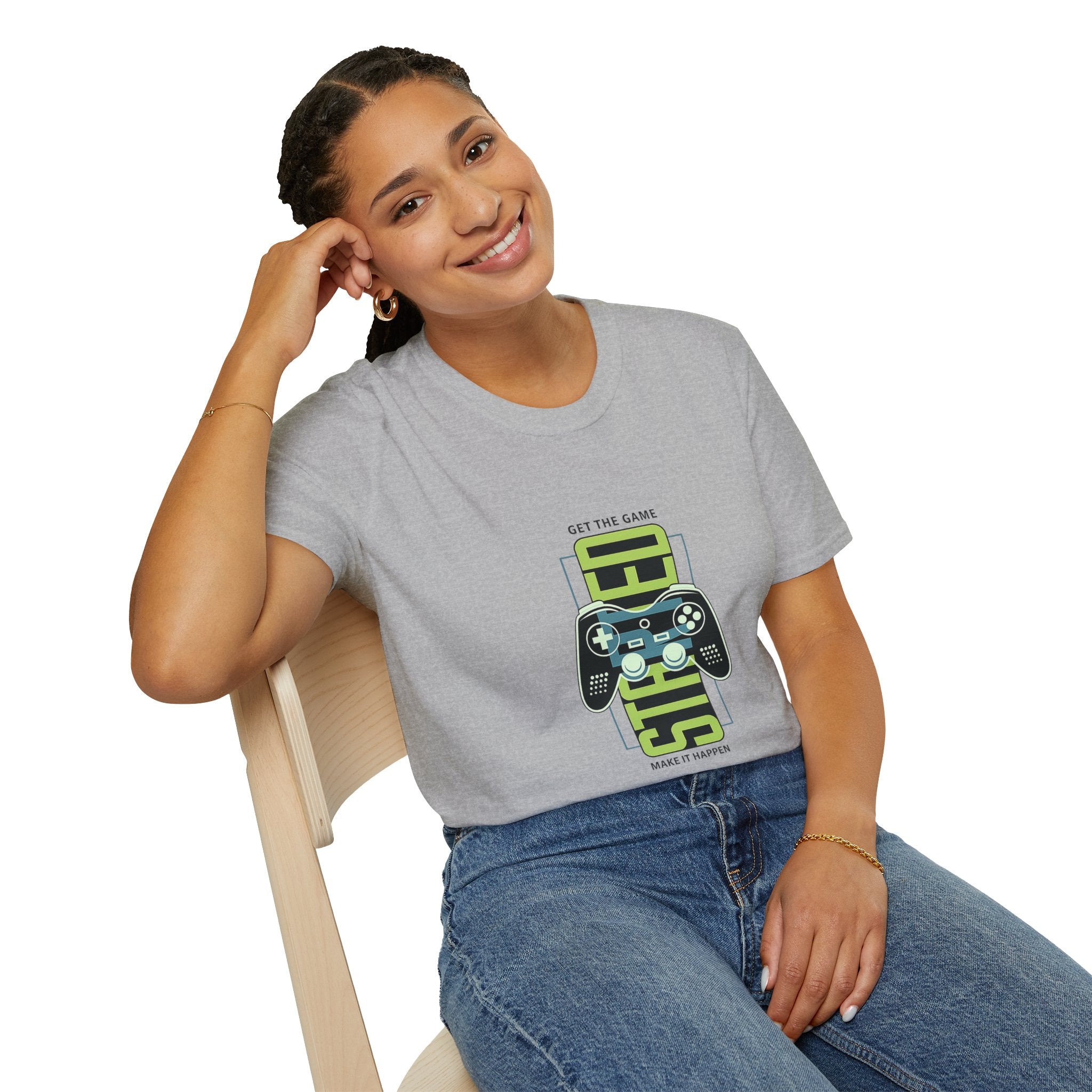 Retro Game Controller T-Shirt — 'STED' Vertical Gamer Graphic Tee