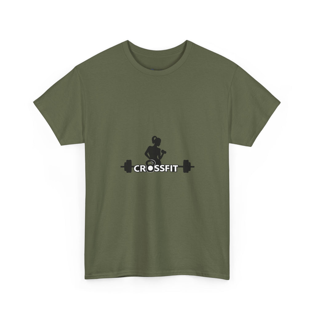 CrossFit Weightlifter T-Shirt — Barbell Silhouette Gym Tee