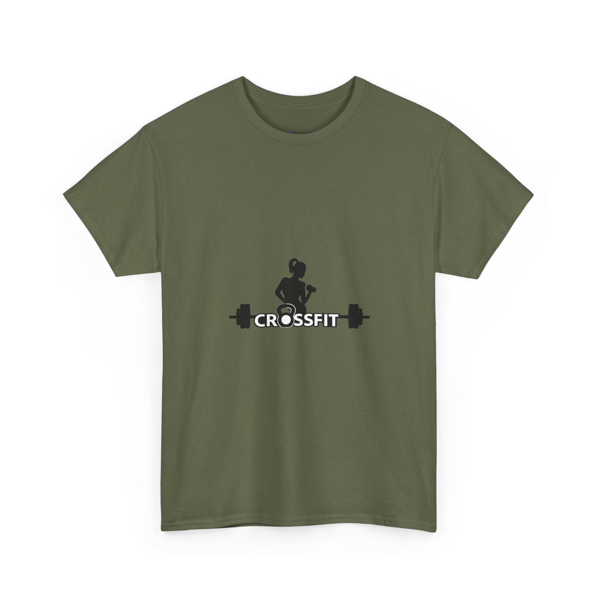 CrossFit Weightlifter T-Shirt — Barbell Silhouette Gym Tee