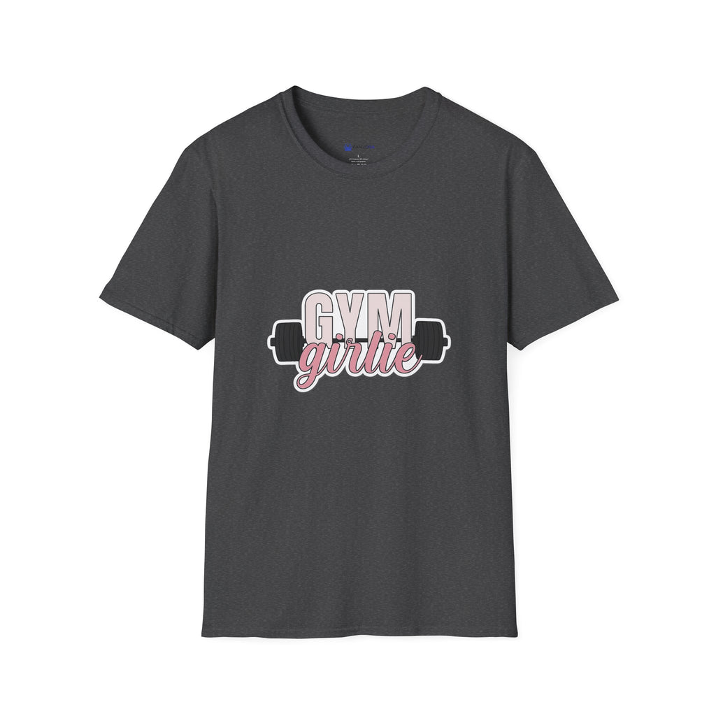 Gym Girlie T-Shirt — Women’s Fitness Tee with Barbell Graphic