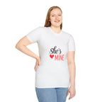She's Mine T-Shirt — Cute Couples Heart Graphic Tee