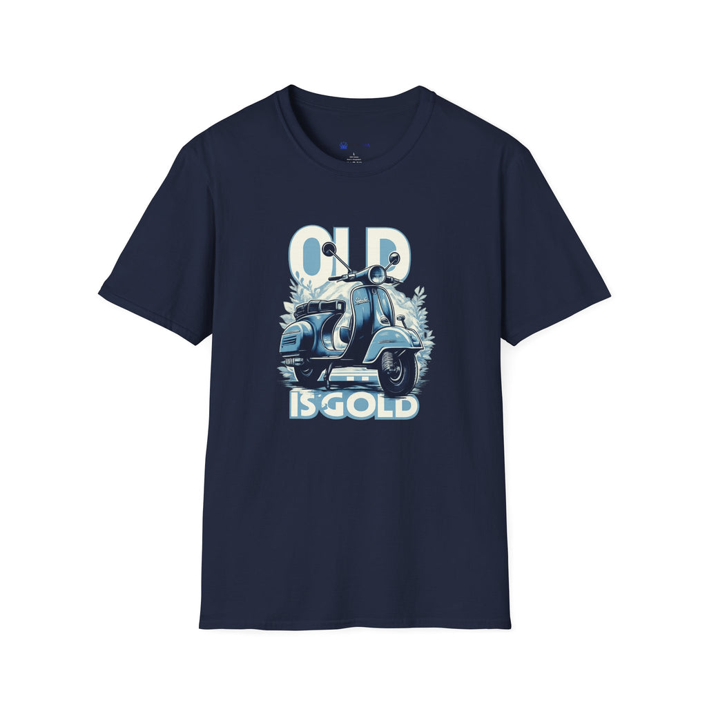 Vintage Scooter T‑Shirt — "Old Is Gold" Retro Vespa Tee