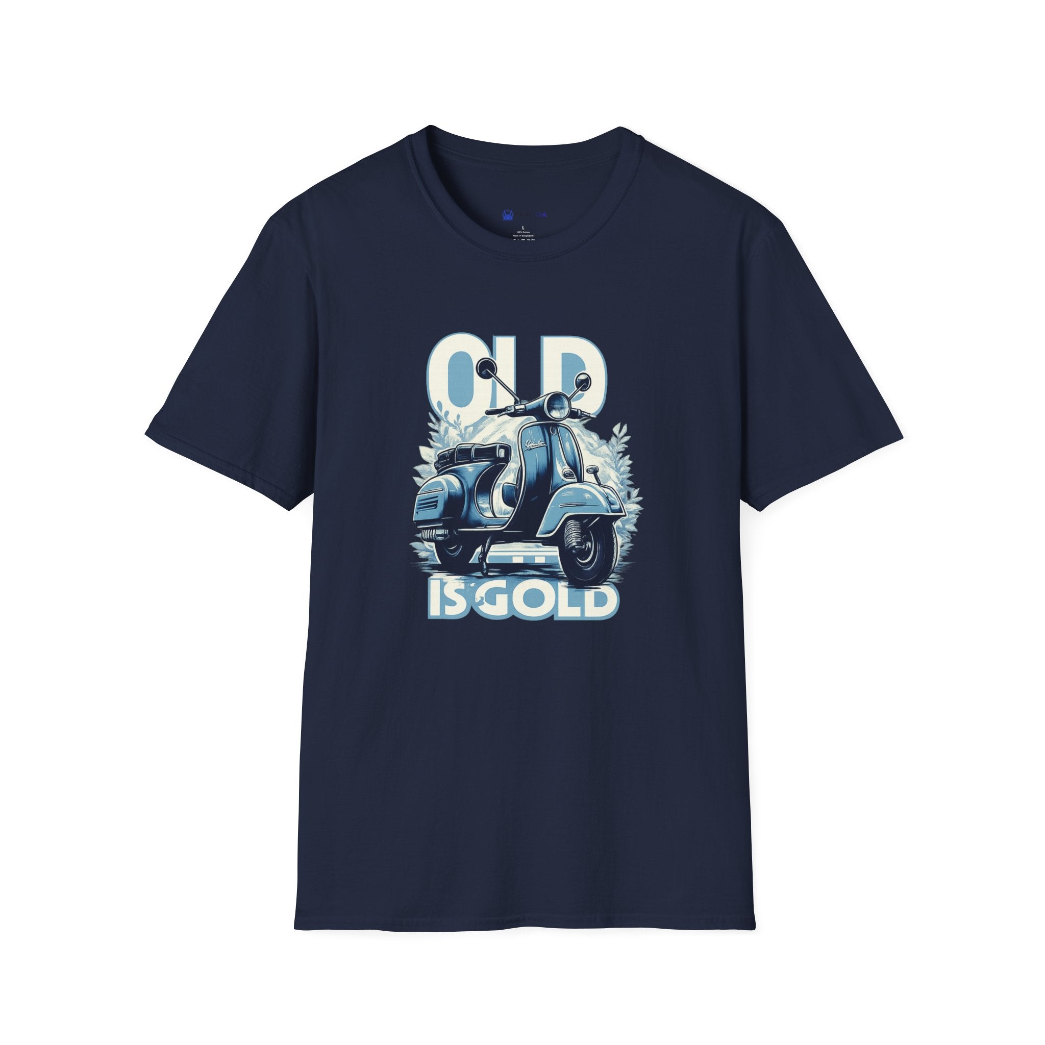 Vintage Scooter T‑Shirt — "Old Is Gold" Retro Vespa Tee