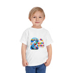 2nd Birthday Toddler Tee — Happy Birthday Number 2 with Cars & Balloons