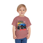 Toddler Tee - "Extreme Adventure 4x4 Off Road" Blue Monster Truck.